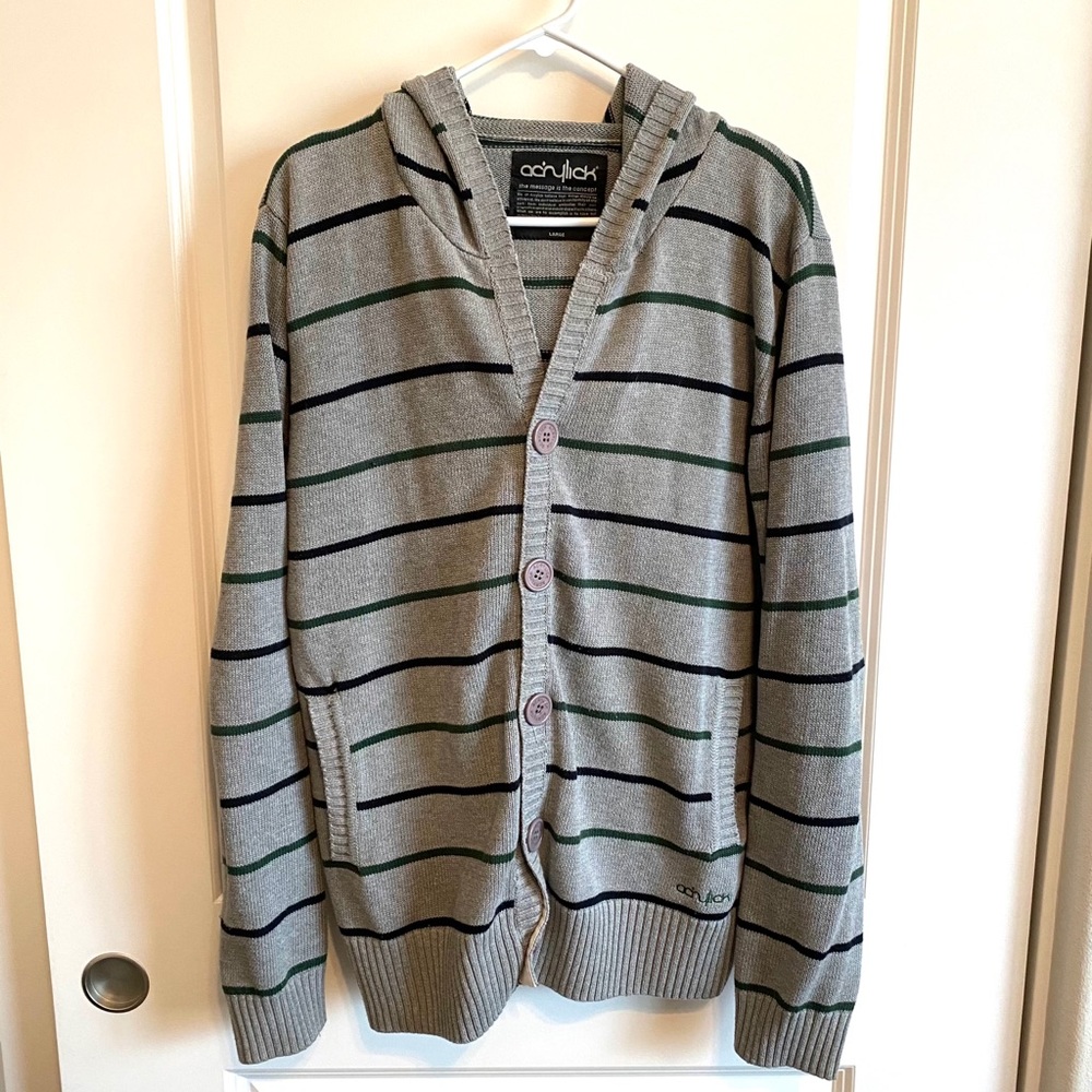 Acrylick button up sweater